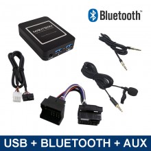 Bluetooth streaming + car kit / USB / AUX interface / audio adapter for 40-pin MINI R5X car radios