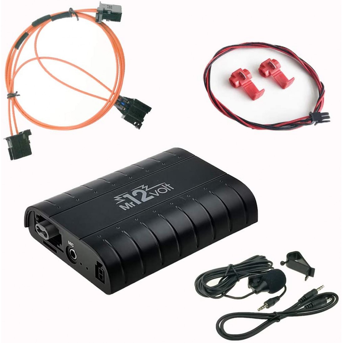 Bluetooth, MP3 USB / MicroSD, AUX ingang, interface adapter voor Mini
