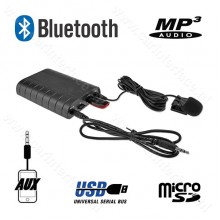 Bluetooth, MP3 USB / MicroSD, AUX input, interface adapter for Mini Cooper R56 Boost CD car radios (MOST)