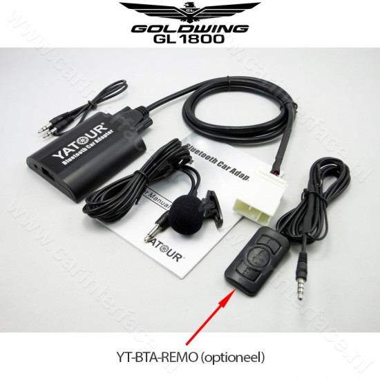 Yatour Bluetooth interface / audio adapter met AUX ingang voor Honda Goldwing GL1800 radio's (YT-BTA-HON2F)