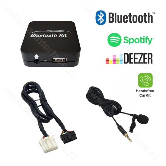 Bluetooth streamen + handsfree carkit interface / audio adapter voor Mazda autoradio's