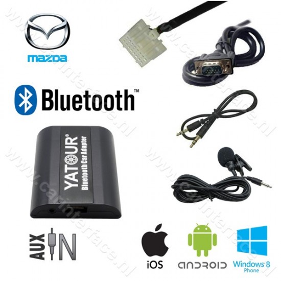 Yatour Bluetooth interface / audio adapter met AUX ingang voor Mazda autoradio's (YT-BTA-MAZ1)