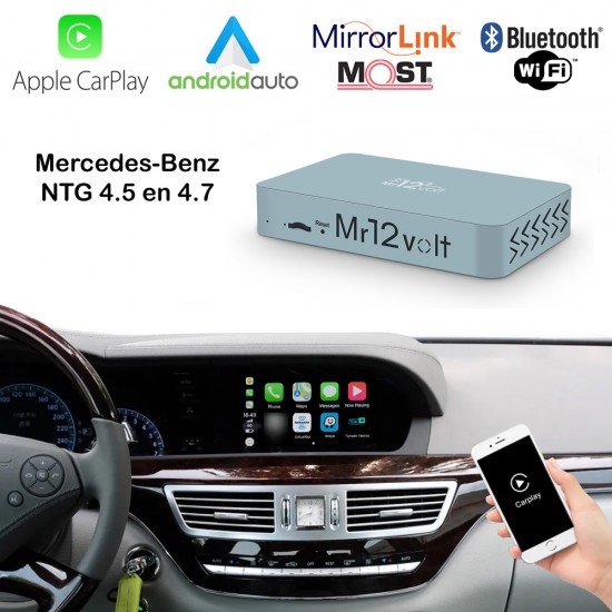 Apple CarPlay / Android Auto / Mirrorlink camera Interface voor Mercedes-Benz NTG4.5 en NTG 4.7 (MOST)