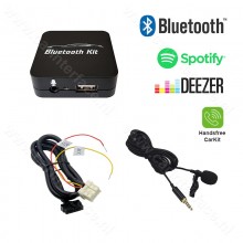 Bluetooth streaming + hands-free car kit interface / audio adapter for Mitsubishi car radios