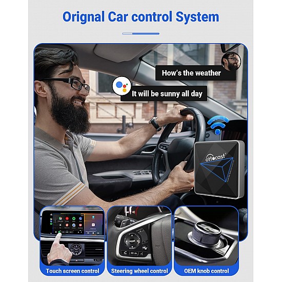 Ottocast A2AIR Pro bedrade naar draadloze Android Auto adapter