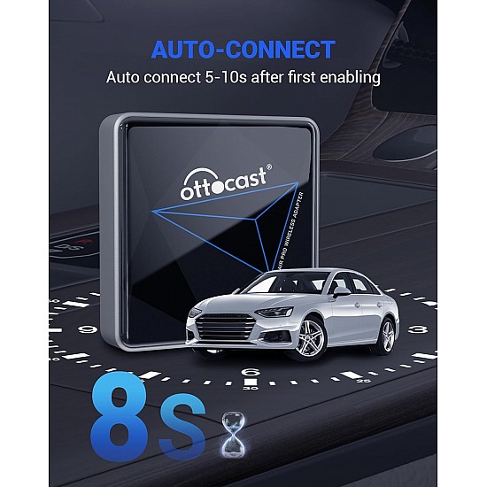 Ottocast A2AIR Pro bedrade naar draadloze Android Auto adapter