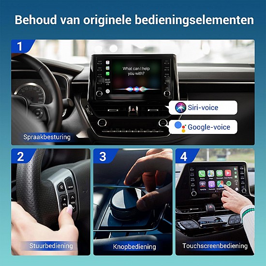 Ottocast Ottoadapter MX draadloze Apple CarPlay / Android Auto / Mirroring adapter 3 in 1