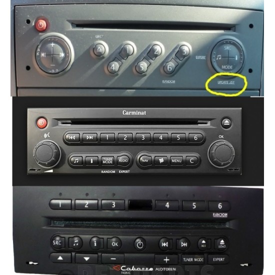 Bluetooth streaming module / adapter for Renault car radios with a 6-pin Mini-ISO connection