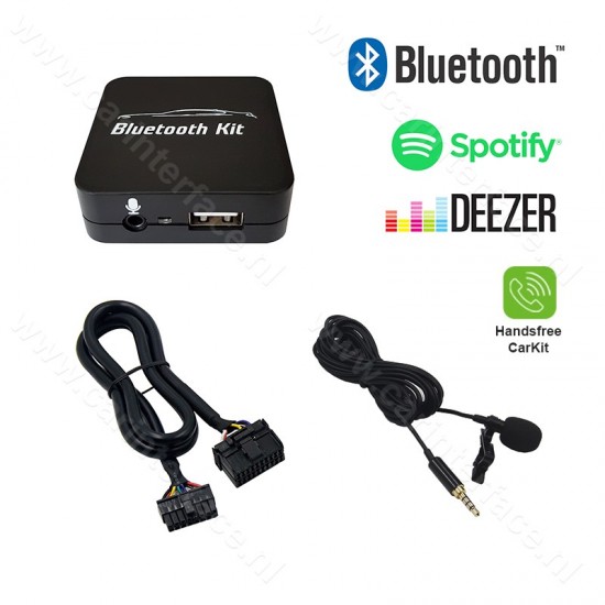 Bluetooth streaming + hands-free car kit interface / adapter for Subaru car radios
