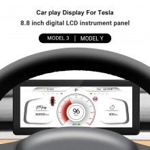 8.8" Wireless Carplay / Android Auto dashboard instrument cluster for Tesla Model 3 / Y Head-Up Display