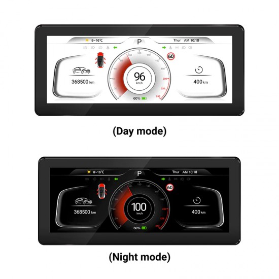 8.8" Draadloos Carplay / Android Auto dashboard instrumentenpaneel voor Tesla Model 3 / Y Head-Up Display
