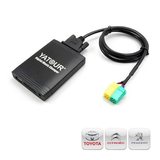 Yatour USB, SD, AUX ingang, MP3 interface voor Toyota Aygo, Citroën C1, Peugeot 107 autoradio's (YTM06-TOY3)