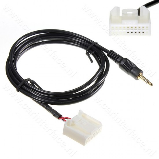 3.5mm AUX kabel voor Camry, Corolla, RAV4, Reiz met een 20-pin connector