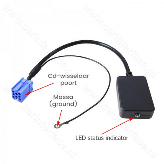 Bluetooth streaming interface / audio adapter for Audi car radios (8-pin)