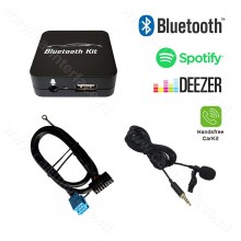 Bluetooth streaming + hands-free car kit interface / audio adapter for Audi car radios (8-pin)