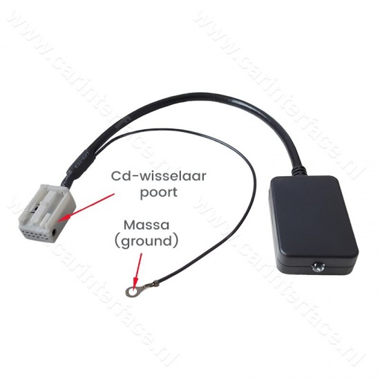 Bluetooth streaming interface / audio adapter voor Audi autoradio's (12-pin)