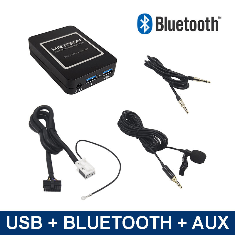 Dakraam hanger Shuraba Bluetooth / USB / AUX interface / audio adapter voor VW / Volkswagen  autoradio's (12-pin)