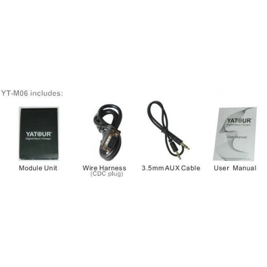 Yatour USB, SD, AUX ingang, MP3 interface / audio adapter voor Honda Goldwing GL1800 (YTM06-HON2F)