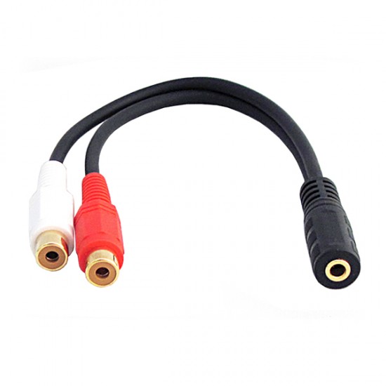 3.5mm Female to 2x RCA Female adapter / cable