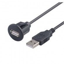 USB inbouw connector met 2 meter kabel