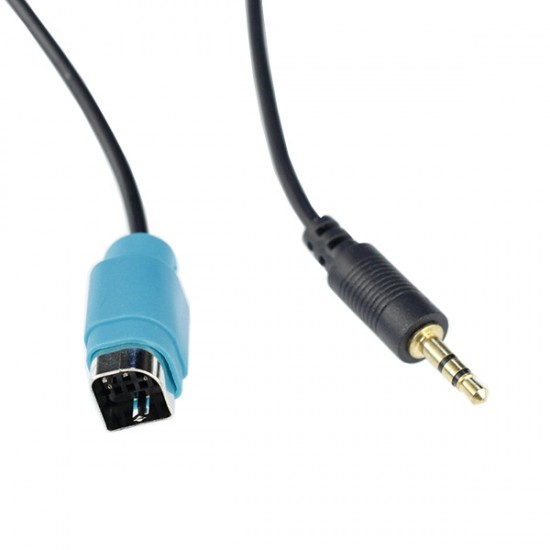 3.5mm AUX-IN kabel voor Alpine autoradio's van b.j. 2009, 2010, 2011, Full Speed, KCE-237B