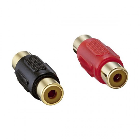 RCA / Tulip connector / adapter, female to female, gold plated