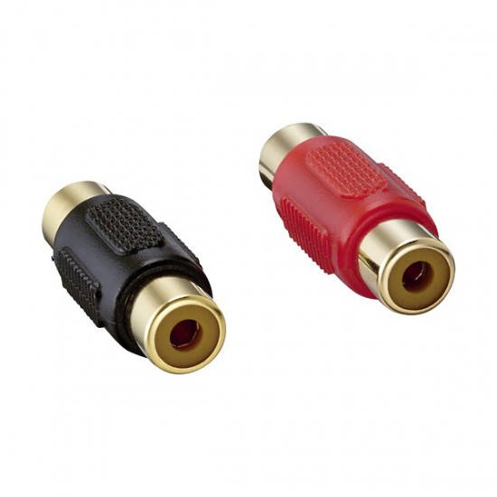 RCA / Tulp koppelstuk / adapter, female naar female, verguld