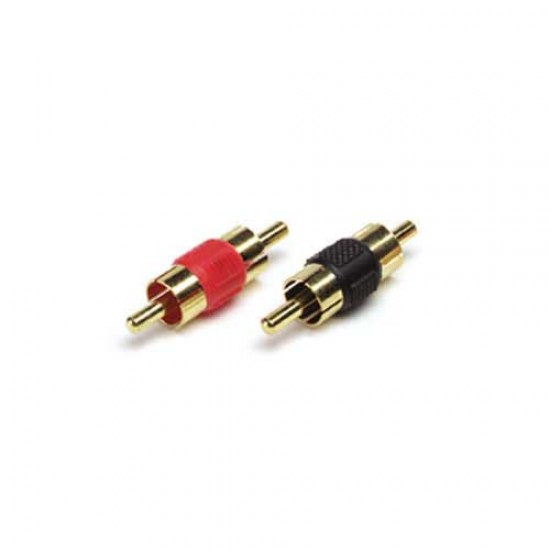 RCA / Tulp koppelstuk / adapter, male naar male, verguld