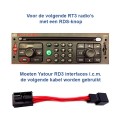 RD3 naar RD4 adapter voor RT3 VAN-BUS radio's met een RDS-knop