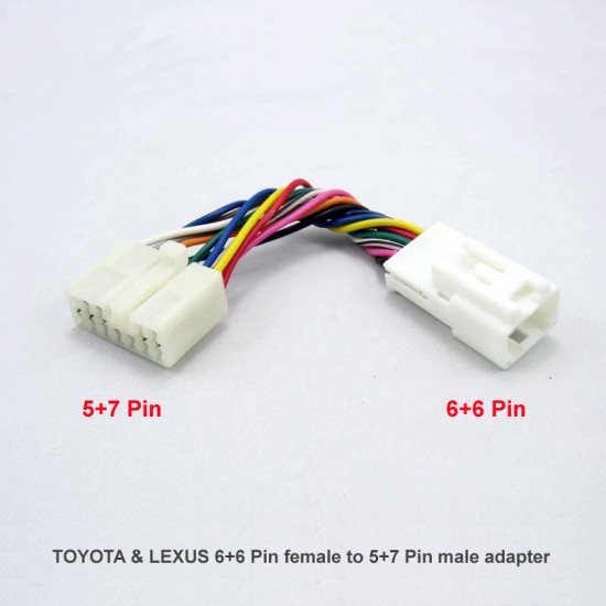 Toyota 6+6 pin to 5+7 adapter cable (YT-TYSB)
