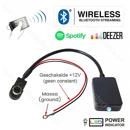 Bluetooth naar AUX streaming adapter voor Alpine Ai-NET en JVC Jlink Bluetooth naar AUX streaming adapter voor Alpine Ai-NET en JVC Jlink