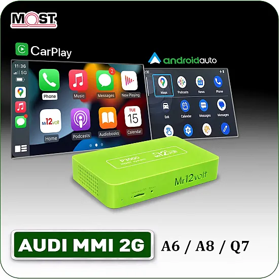 Interfaz Audi CarPlay / Android Auto / Mirrorlink para Audi A6 A8 Q7 con MMI 2G High (MOST)