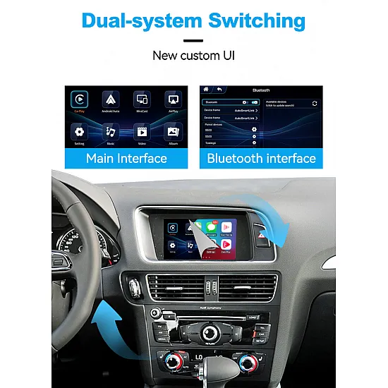 CarPlay / Android Auto / Mirrorlink voor Audi A4 A5 Q5 met Concert of Symphony radio (2010–2016)
