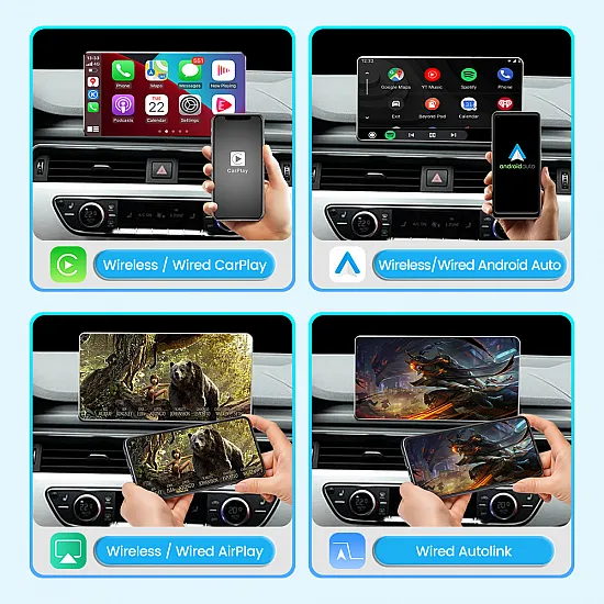 CarPlay / Android Auto voor Audi A3 (2012-2016) / A4 A5 Q2 Q5 Q7 B9 (2016-2018) met MIB1
