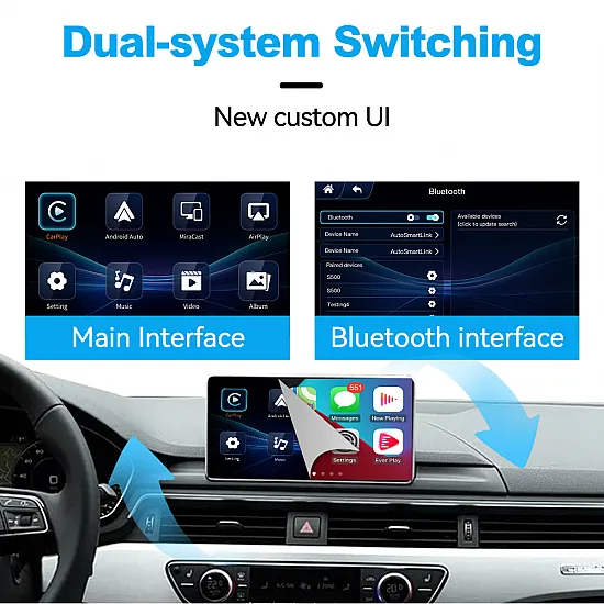 CarPlay / Android Auto voor Audi A3 (2012-2016) / A4 A5 Q2 Q5 Q7 B9 (2016-2018) met MIB1