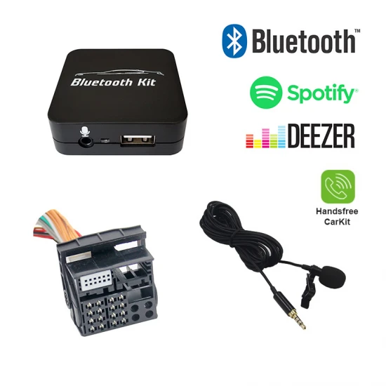 Bluetooth streamen + handsfree carkit interface / audio adapter voor 40-pin BMW autoradio's Bluetooth streamen + handsfree carkit interface / audio adapter voor 40-pin BMW autoradio's