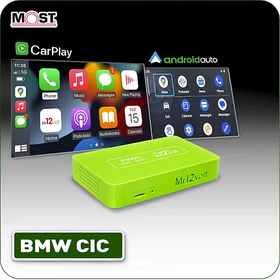 Mr12volt Apple CarPlay / Android Auto Interface voor BMW / Mini CIC (6.5" / 8.8")