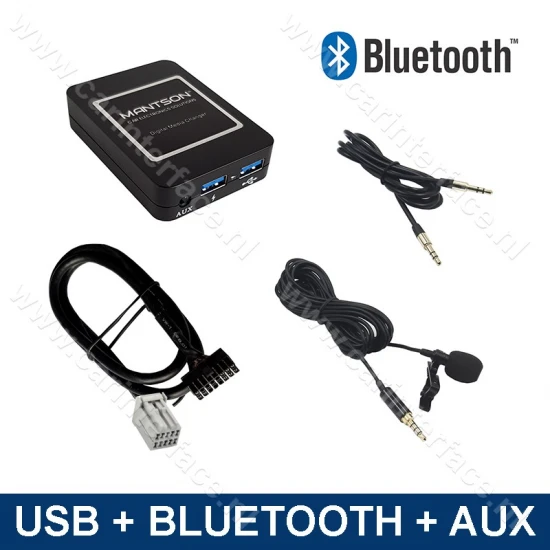 Bluetooth , USB, AUX IN, MP3 interface adapter voor Chrysler, Dodge en Jeep autoradio's (10-pin) Bluetooth , USB, AUX IN, MP3 interface adapter voor Chrysler, Dodge en Jeep autoradio's (10-pin)
