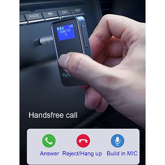 Bluetooth naar AUX zender/ontvanger voor draadloos muziek streamen en handsfree bellen Bluetooth naar AUX zender/ontvanger voor draadloos muziek streamen en handsfree bellen