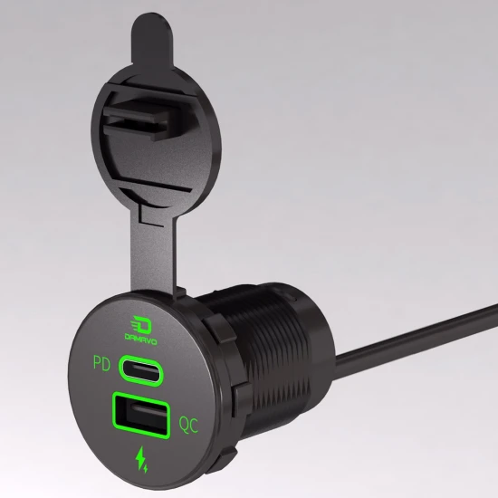 USB-A en USB-C inbouw lader, stekkerdoos, Quick Charge 3.0 60W USB-A en USB-C inbouw lader, stekkerdoos, Quick Charge 3.0 60W