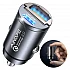 AINOPE USB-C + USB-A car charger, 12V, QC3.0 & PD3.0, 90W, black