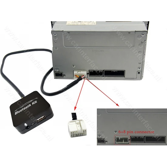 Bluetooth streamen + handsfree carkit interface / audio adapter voor Honda autoradio's Bluetooth streamen + handsfree carkit interface / audio adapter voor Honda autoradio's