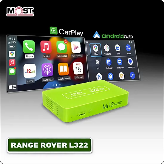 CarPlay & Android Auto / Mirrorlink Interface voor Range Rover L322 (2009-2012)