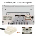 Bluetooth streaming + handsfree carkit adapter voor Mazda autoradio's met een 16-pin AUX-aansluiting Bluetooth streaming + handsfree carkit adapter voor Mazda autoradio's met een 16-pin AUX-aansluiting