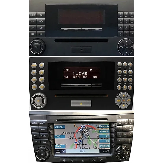 Bluetooth + USB interface / adapter voor Mercedes Audio 20 / Comand W211 radio's  (MOST)