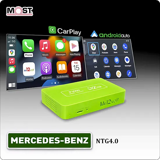 Apple CarPlay / Android Auto / Mirrorlink voor Mercedes-Benz W212 NTG4.0 (MOST)