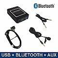 Bluetooth streamen + handsfree carkit, USB, AUX interface / audio adapter voor Mitsubishi autoradio's Bluetooth streamen + handsfree carkit, USB, AUX interface / audio adapter voor Mitsubishi autoradio's