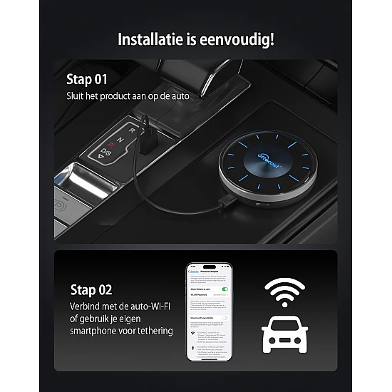 Ottocast OttoAiBox Picasou 3 Ai-Box, Apple CarPlay / Android Auto wireless adapter