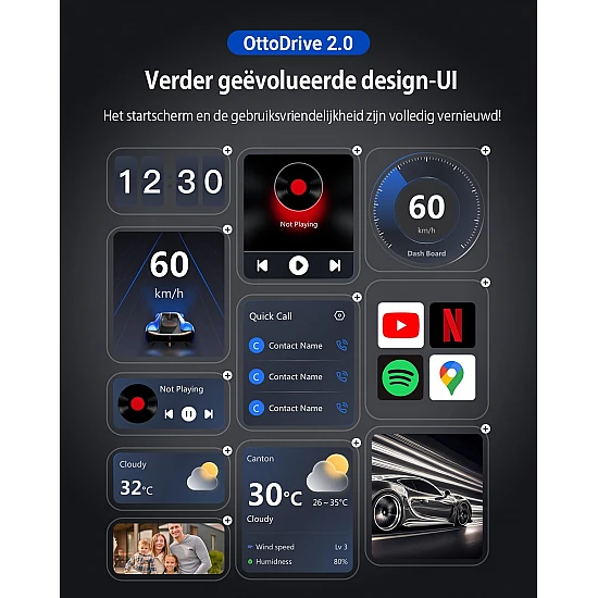 Ottocast OttoAiBox Picasou 3 Ai-Box, Apple CarPlay / Android Auto wireless adapter