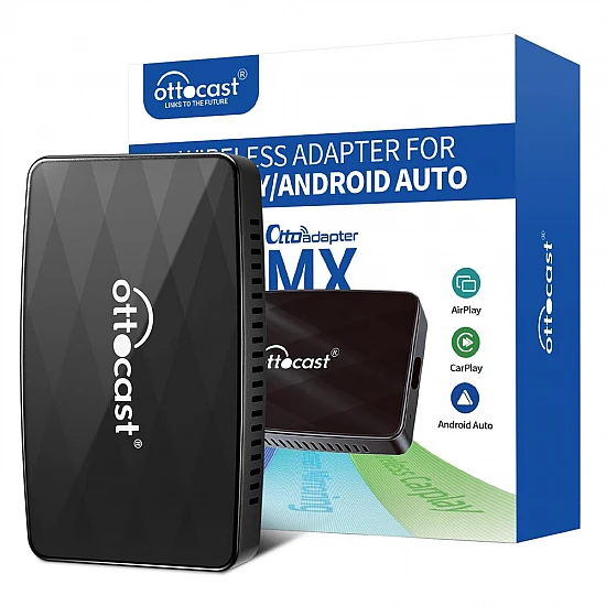 Ottocast Ottoadapter MX draadloze Apple CarPlay / Android Auto / Mirroring adapter 3 in 1 Ottocast Ottoadapter MX draadloze Apple CarPlay / Android Auto / Mirroring adapter 3 in 1